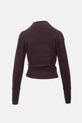 Max Mara Ribbed Knit Rosette Cardigan