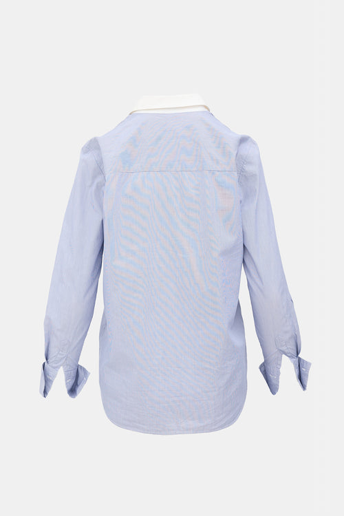 Brunello Cucinelli Pinstripe Monili Shirt