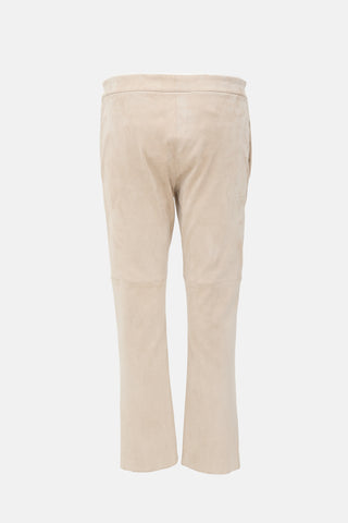 Brunello Cucinelli Suede Cropped Pant