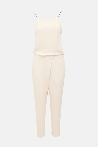 Brunello Cucinelli Silk Crepe Monili Jumpsuit