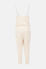 Brunello Cucinelli Silk Crepe Monili Jumpsuit