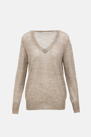 Metallic Sheer Sweater