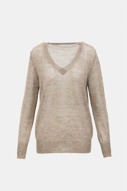 Metallic Sheer Sweater