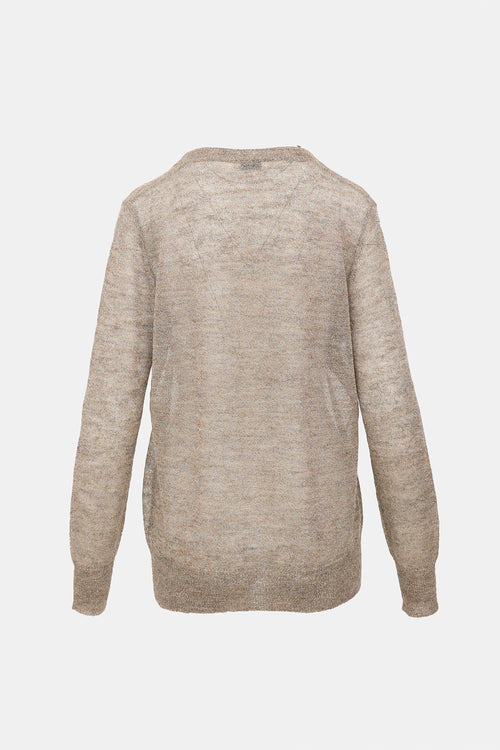 Metallic Sheer Sweater