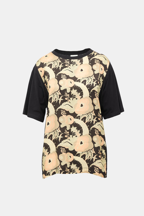 Floral Panelled T-Shirt