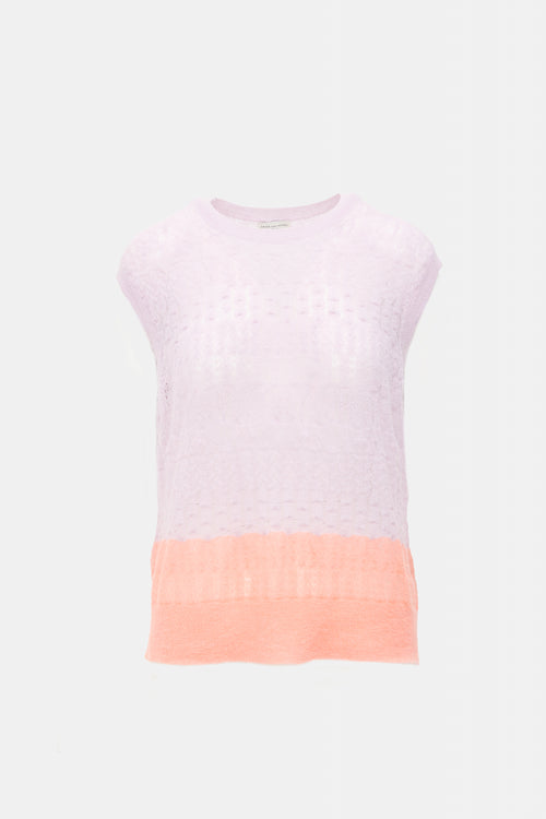 Pointelle Knit Sweater Vest