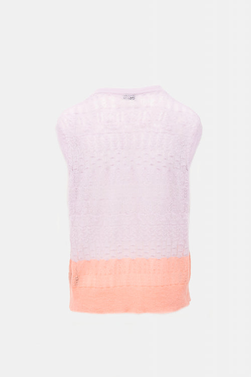 Pointelle Knit Sweater Vest