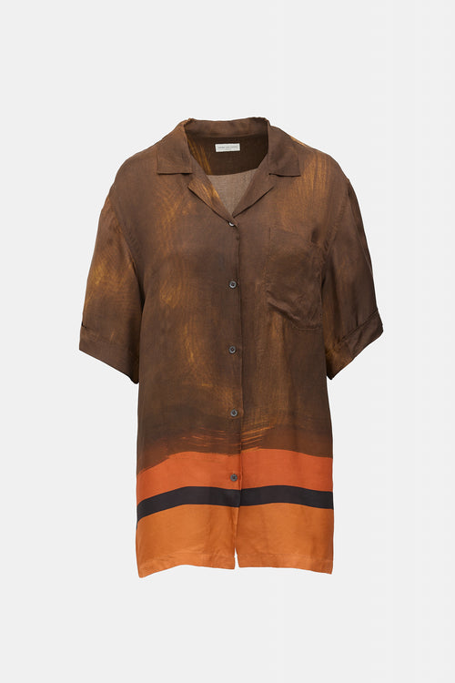 Printed Camp Collar Shirt