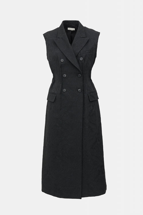 Jacquard Sleeveless Coat