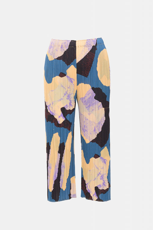 Plissé Printed Pant