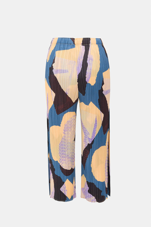Plissé Printed Pant