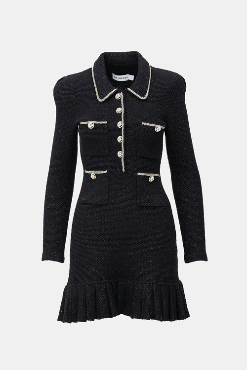 Self-Portrait Knit Tweed Dress