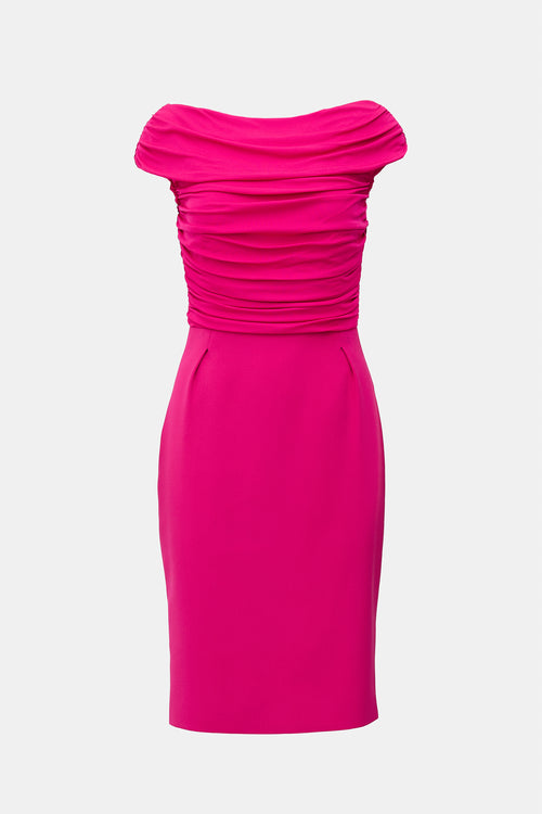 Giambattista Valli Silk Ruched Off Shoulder Dress