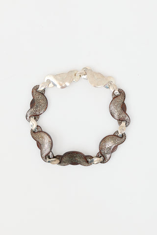 Patricia von Musulin Vintage Sterling Silver & Wood Choker