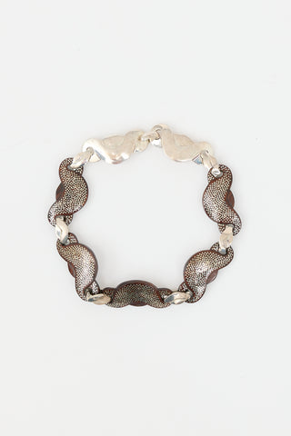 Patricia von Musulin Vintage Sterling Silver & Wood Choker