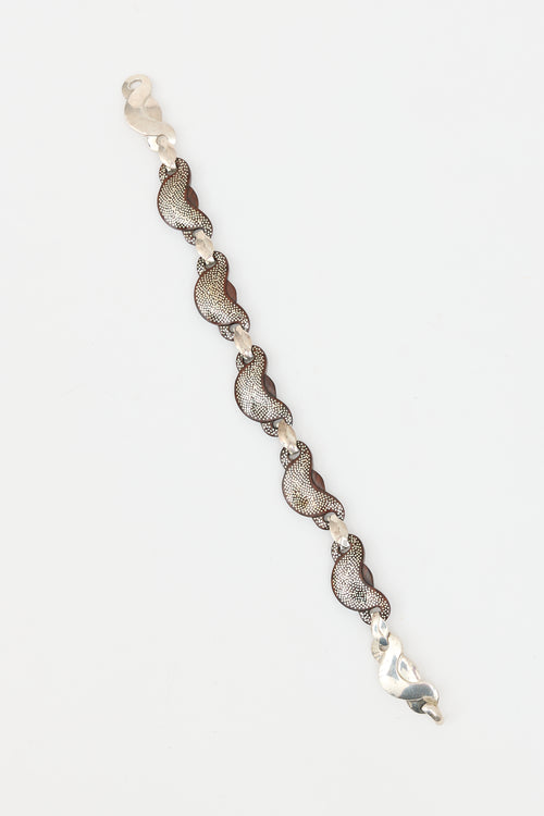 Patricia von Musulin Vintage Sterling Silver & Wood Choker