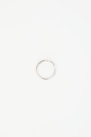 WWAKE 14K White Gold Plated Palladium Graduated Peak Ring
