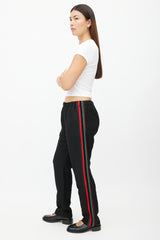 Wales Bonner Black & Multicolour Knit Linen Trouser