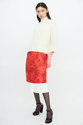Wales Bonner Floral Layered Skirt