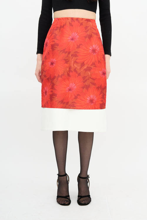 Wales Bonner Floral Layered Skirt