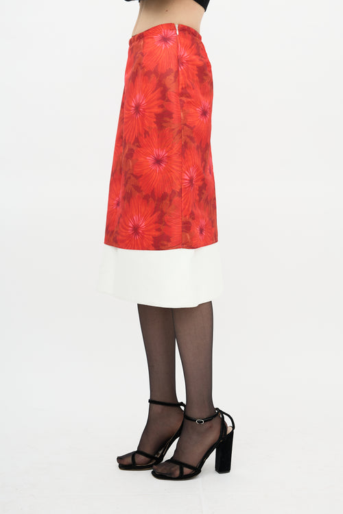 Wales Bonner Floral Layered Skirt