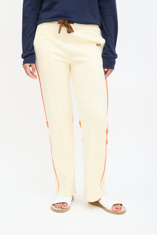 Wales Bonner Pastel Yellow & Orange Stripe Track Pant