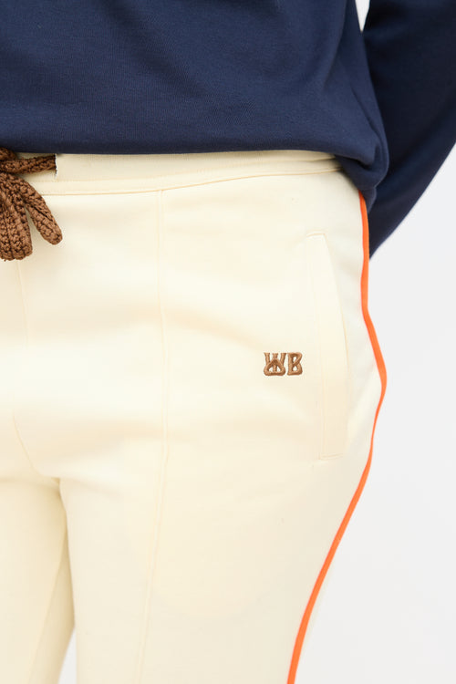 Wales Bonner Pastel Yellow & Orange Stripe Track Pant