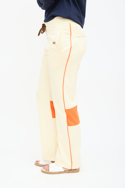 Wales Bonner Pastel Yellow & Orange Stripe Track Pant