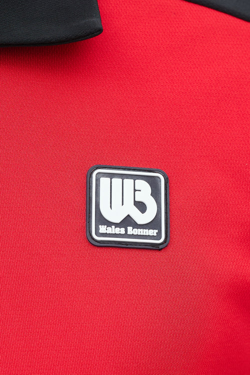 Wales Bonner Red & Black Home Jersey Logo Polo