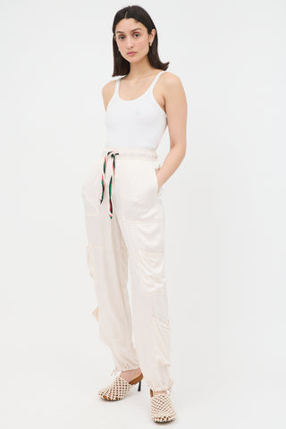 Wales Bonner SS 2022 Satin Spirit Cargo Trouser