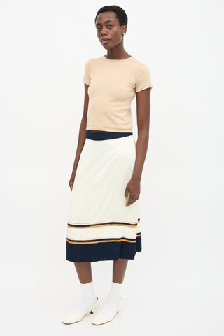 Wales Bonner Horizon Crochet Stripe Skirt