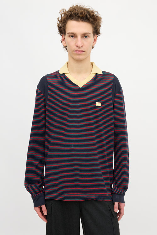 Wales Bonner Striped Sonic Polo