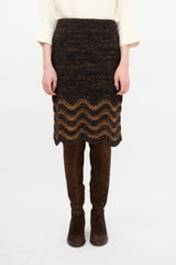 Wales Bonner Wool Knit Chord Skirt