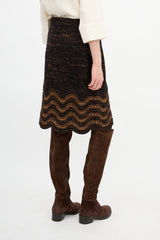 Wales Bonner Wool Knit Chord Skirt