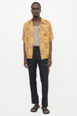 Wales Bonner Printed Camp Collar Shirt