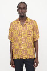 Wales Bonner Printed Camp Collar Shirt