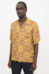 Wales Bonner Printed Camp Collar Shirt