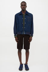 Wales Bonner Denim Echo Varsity Jacket