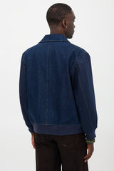 Wales Bonner Denim Echo Varsity Jacket