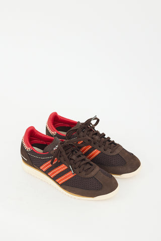 Wales Bonner X Adidas Brown & Orange Knit SL72 Sneaker