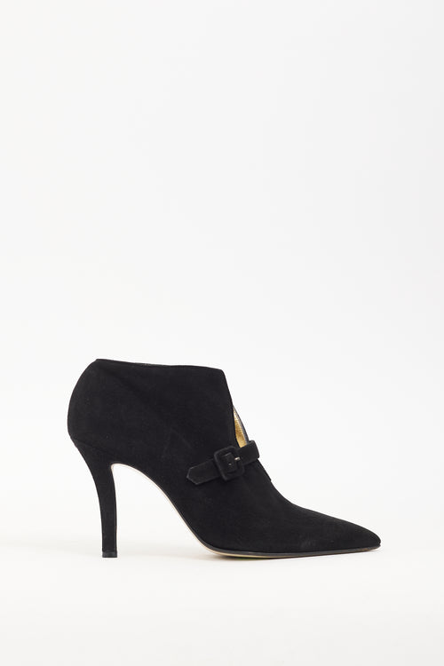 Walter Steiger Black Suede Buckle Boot