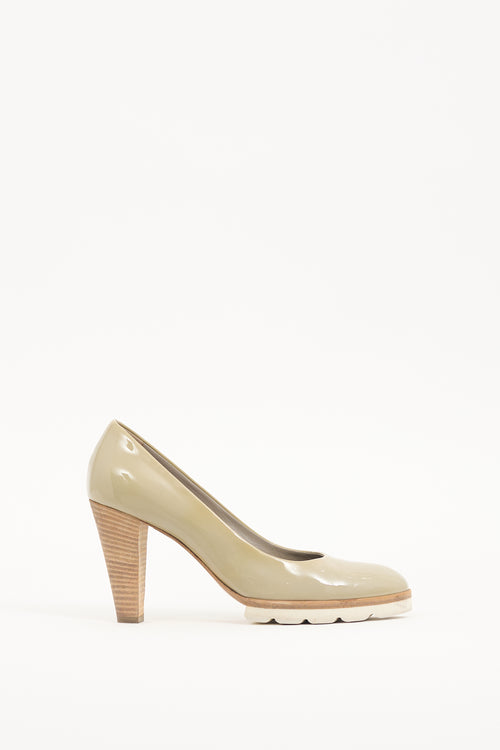 Walter Steiger Beige Patent Leather Pump