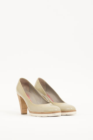 Walter Steiger Beige Patent Leather Pump