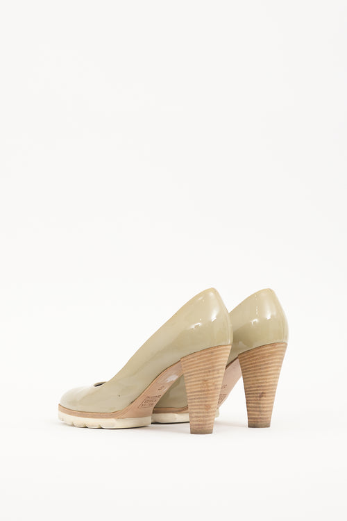 Walter Steiger Beige Patent Leather Pump