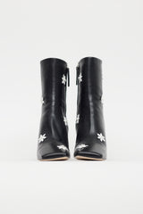 Wandler Black Leather Flower Boot