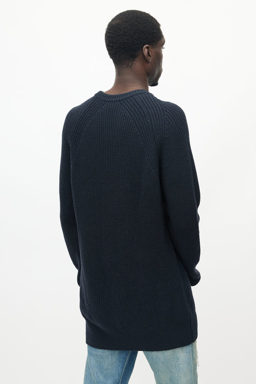 Want Les Essentials Black Ribbed Knit Wool Sweater