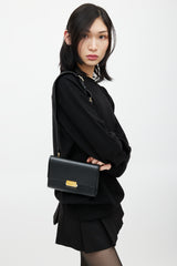 Want Les Essentiels Black & Gold Leather Bag