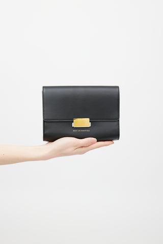 Want Les Essentiels Black & Gold Leather Bag