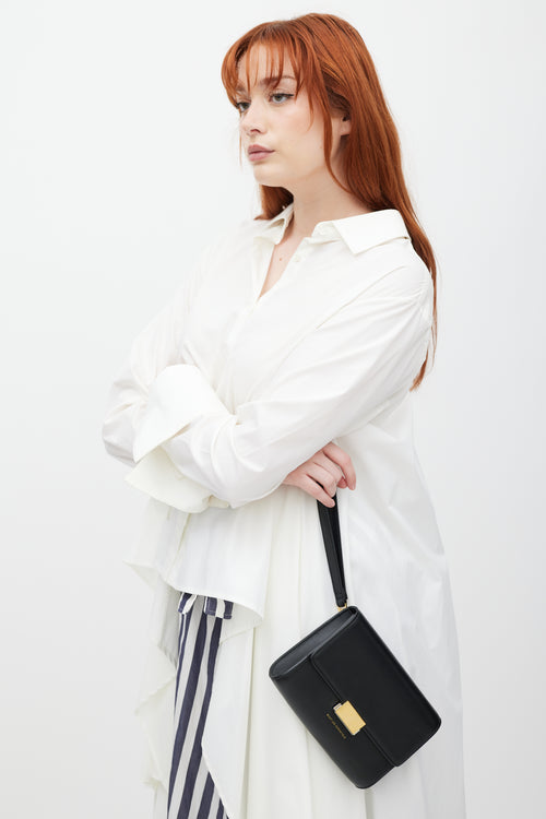 Want Les Essentiels Black & Gold Leather Bag