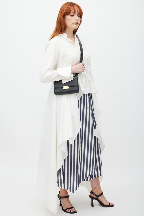 Want Les Essentiels Black & Gold Leather Bag